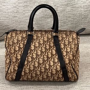 LIVE: Dior Vintage Boston Bag With Leather Interior. Excellent Vintage Condition